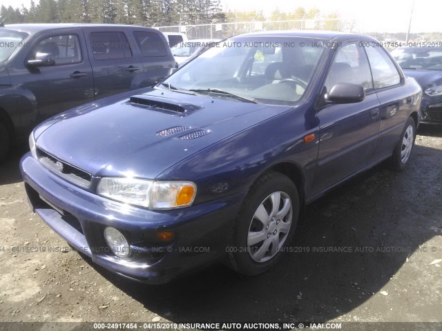 JF1GC435XYH505583 - 2000 SUBARU IMPREZA L BLUE photo 2