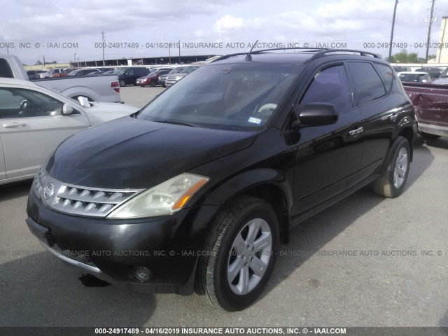 JN8AZ08T27W519197 - 2007 NISSAN MURANO SL/SE/S BLACK photo 2