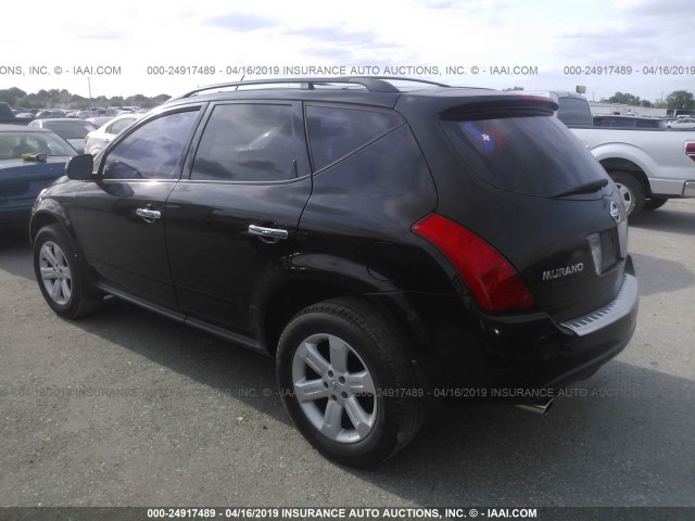 JN8AZ08T27W519197 - 2007 NISSAN MURANO SL/SE/S BLACK photo 3