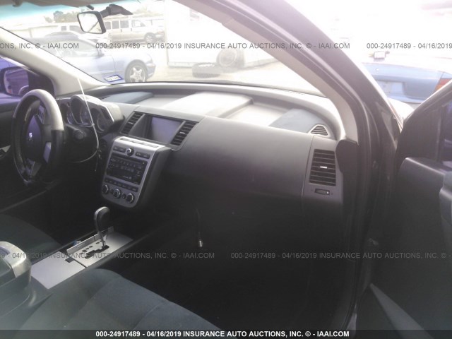 JN8AZ08T27W519197 - 2007 NISSAN MURANO SL/SE/S BLACK photo 5