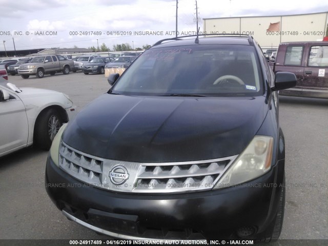 JN8AZ08T27W519197 - 2007 NISSAN MURANO SL/SE/S BLACK photo 6