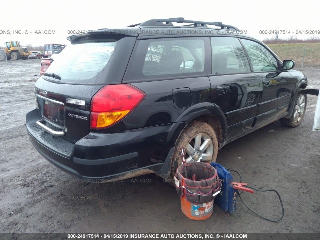 4S4BP62C367350071 - 2006 SUBARU LEGACY OUTBACK 2.5I LIMITED BLACK photo 4