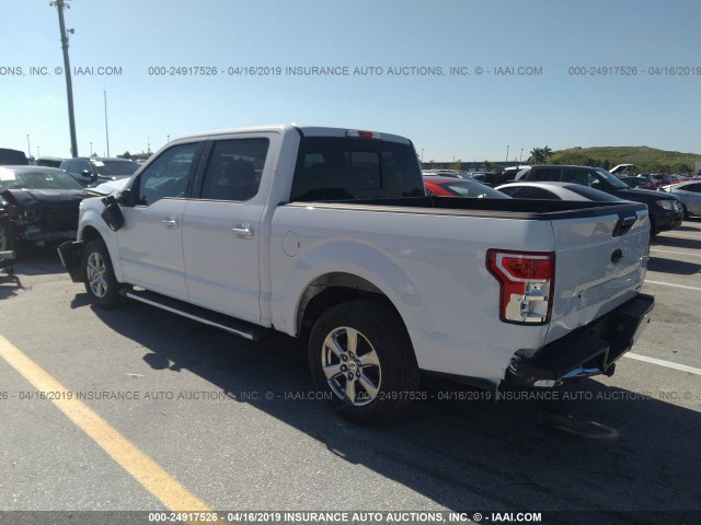1FTEW1CP5JKD64360 - 2018 FORD F150 SUPERCREW WHITE photo 3