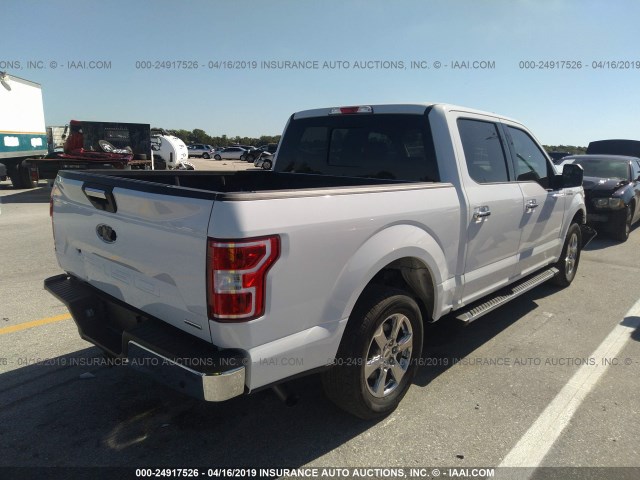 1FTEW1CP5JKD64360 - 2018 FORD F150 SUPERCREW WHITE photo 4
