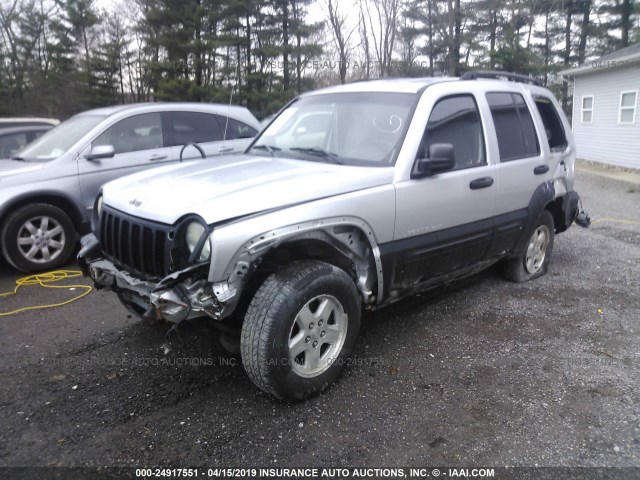 1J4GL48K73W538628 - 2003 JEEP LIBERTY SPORT/FREEDOM SILVER photo 2