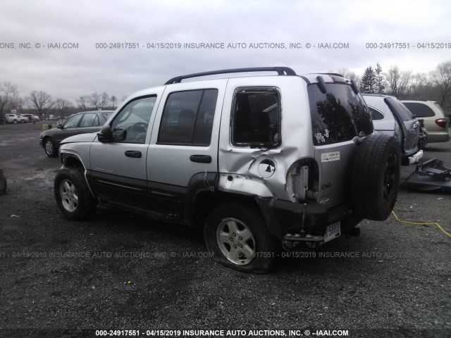 1J4GL48K73W538628 - 2003 JEEP LIBERTY SPORT/FREEDOM SILVER photo 3