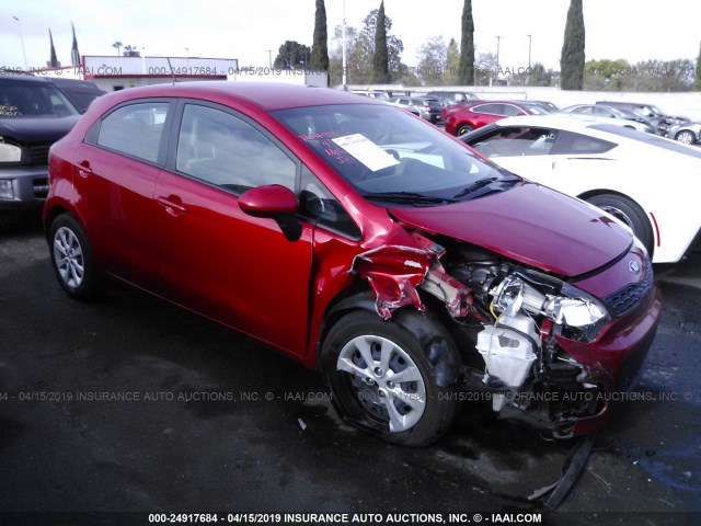 KNADM5A35E6409060 - 2014 KIA RIO LX RED photo 1