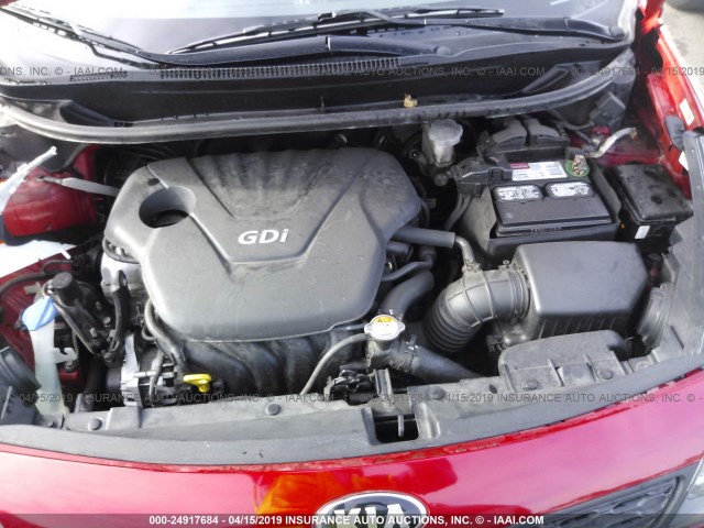 KNADM5A35E6409060 - 2014 KIA RIO LX RED photo 10