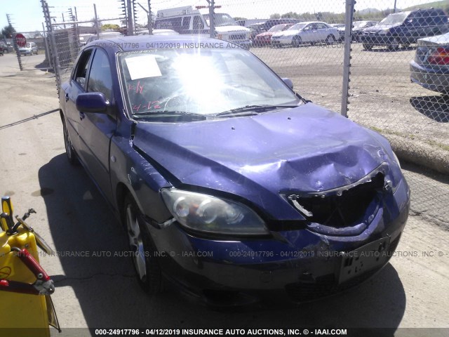 JM1BK343451243353 - 2005 MAZDA 3 HATCHBACK BLUE photo 1