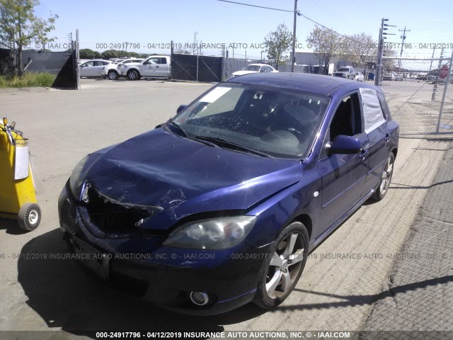 JM1BK343451243353 - 2005 MAZDA 3 HATCHBACK BLUE photo 2