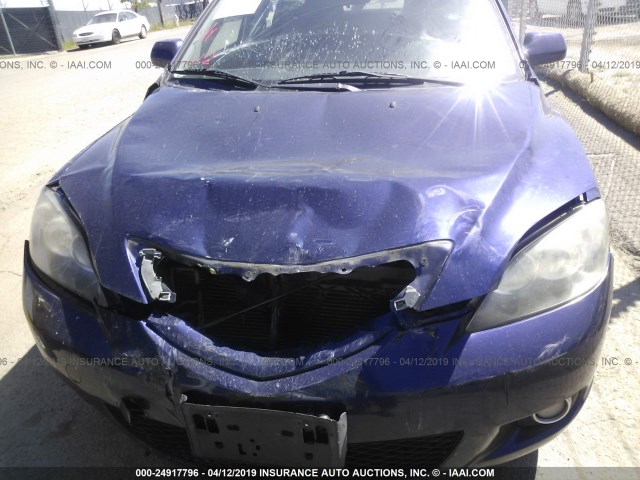 JM1BK343451243353 - 2005 MAZDA 3 HATCHBACK BLUE photo 6