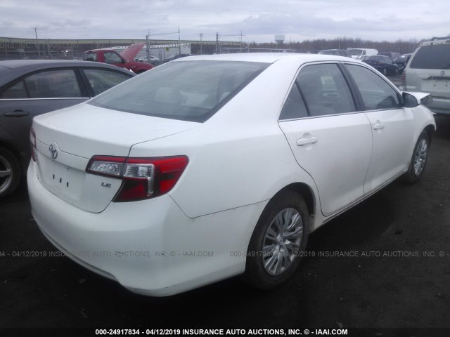 4T1BF1FK1CU514843 - 2012 TOYOTA CAMRY SE/LE/XLE WHITE photo 4