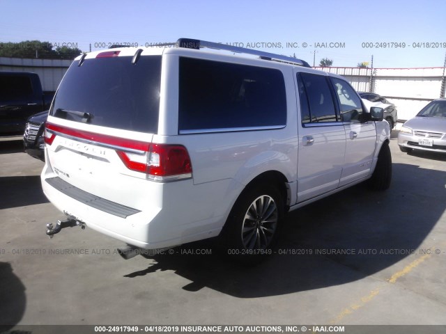 5LMJJ3HT0HEL09072 - 2017 LINCOLN NAVIGATOR L/SELECT 白色 照片 4