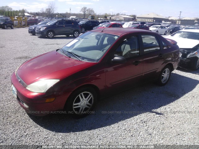 1FAFP34371W204536 - 2001 FORD FOCUS RED photo 2