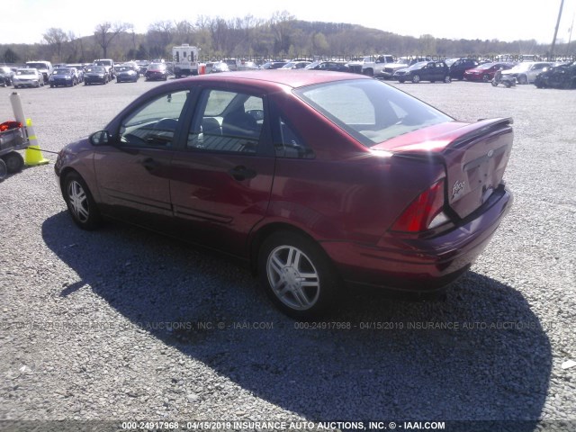 1FAFP34371W204536 - 2001 FORD FOCUS RED photo 3