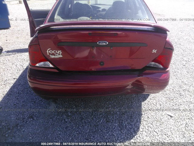 1FAFP34371W204536 - 2001 FORD FOCUS RED photo 6