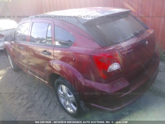 1B3JB48B57D501627 - 2007 DODGE CALIBER SXT RED photo 3