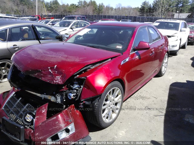 1G6DS5E36D0126240 - 2013 CADILLAC CTS PREMIUM COLLECTION RED photo 2