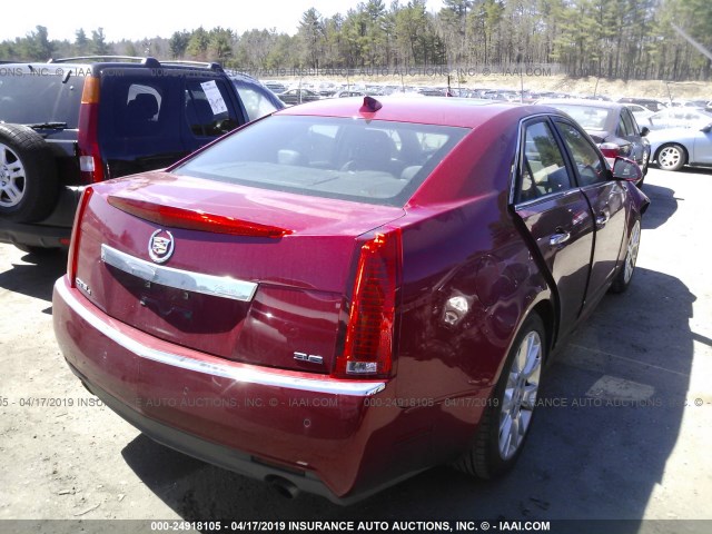 1G6DS5E36D0126240 - 2013 CADILLAC CTS PREMIUM COLLECTION RED photo 4