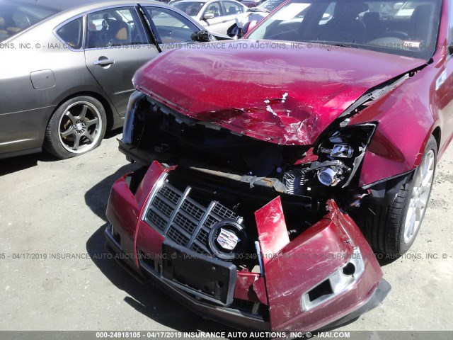 1G6DS5E36D0126240 - 2013 CADILLAC CTS PREMIUM COLLECTION RED photo 6