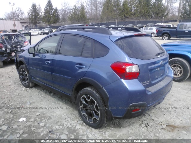 JF2GPAGC8E8247731 - 2014 SUBARU XV CROSSTREK 2.0 LIMITED BLUE photo 3