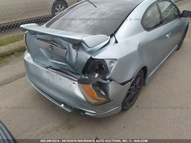 JTKDE177760111271 - 2006 TOYOTA SCION TC ღია ლურჯი ფოტო 6