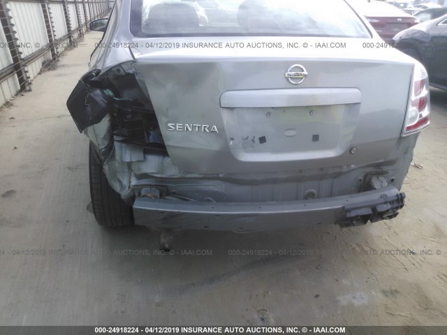 3N1AB61EX8L646949 - 2008 NISSAN SENTRA 2.0/2.0S/2.0SL SILVER photo 6