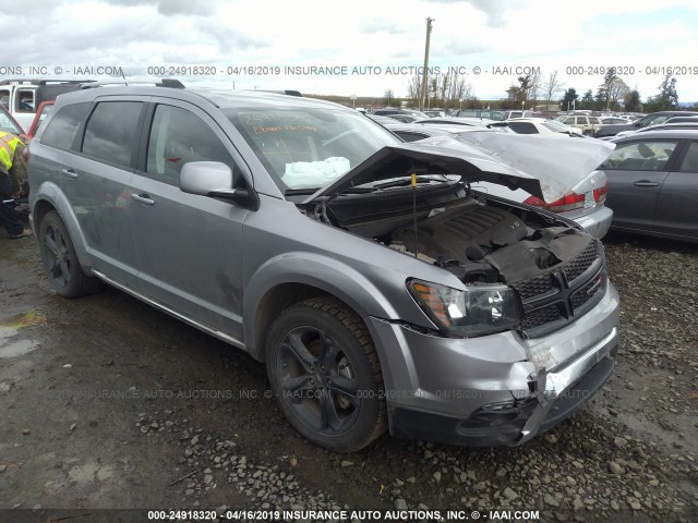 3C4PDDGG6JT345731 - 2018 DODGE JOURNEY CROSSROAD GRAY photo 1