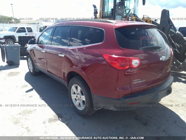 1GNER23D69S148393 - 2009 CHEVROLET TRAVERSE LT MAROON photo 3