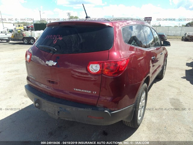 1GNER23D69S148393 - 2009 CHEVROLET TRAVERSE LT MAROON photo 4