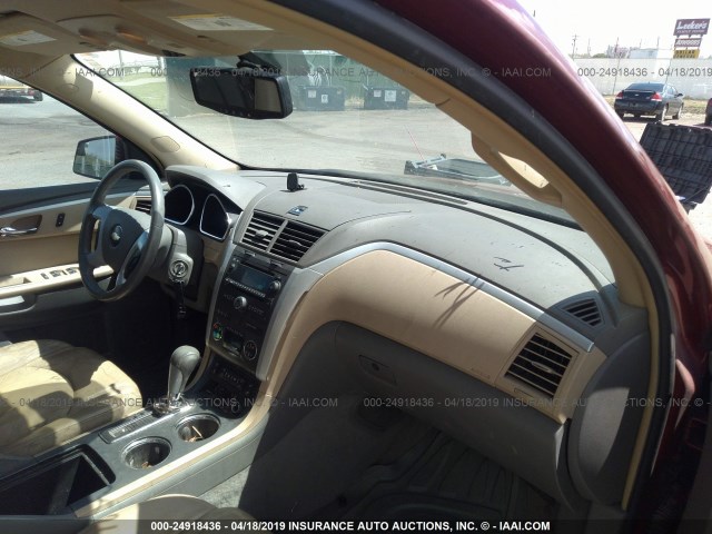 1GNER23D69S148393 - 2009 CHEVROLET TRAVERSE LT MAROON photo 5