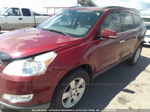 1GNER23D69S148393 - 2009 CHEVROLET TRAVERSE LT MAROON photo 6