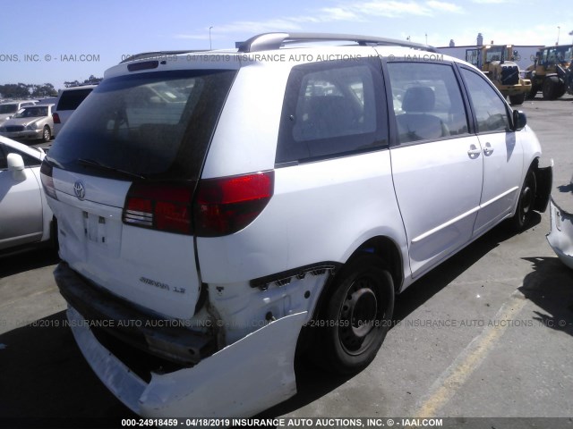 5TDZA23CX5S380118 - 2005 TOYOTA SIENNA CE/LE WHITE photo 4