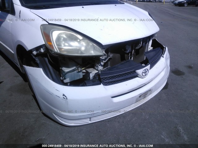 5TDZA23CX5S380118 - 2005 TOYOTA SIENNA CE/LE WHITE photo 6