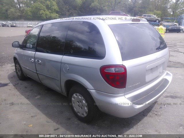 1C4GJ45G71B116035 - 2001 CHRYSLER VOYAGER LX SILVER photo 3