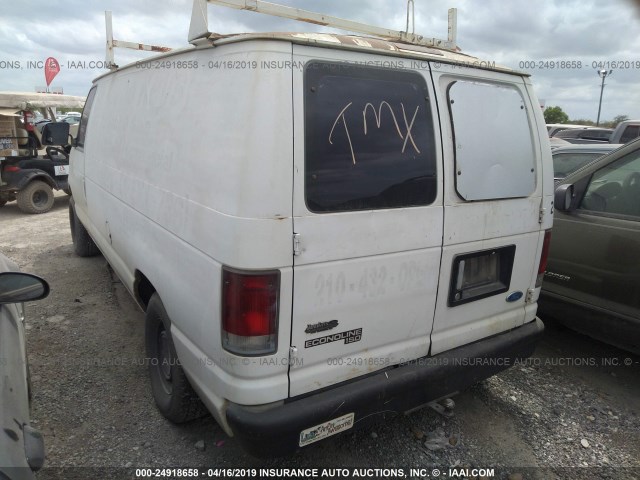 1FTEE1424VHA72725 - 1997 FORD ECONOLINE E150 VAN WHITE photo 3