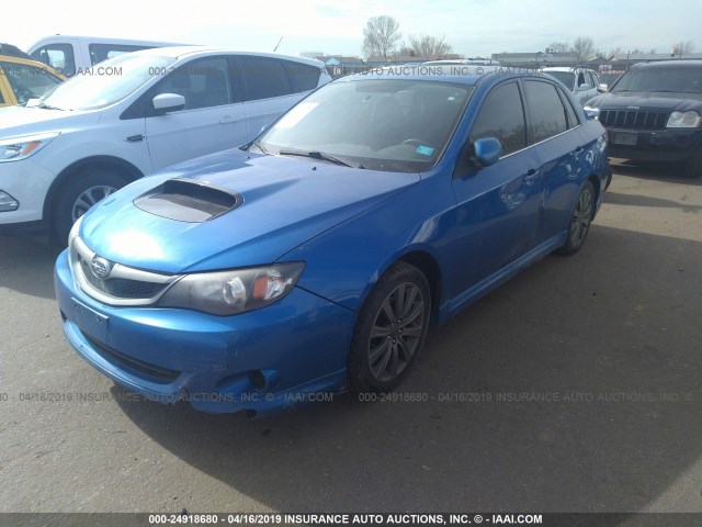 JF1GE76639G505867 - 2009 SUBARU IMPREZA WRX BLUE photo 2