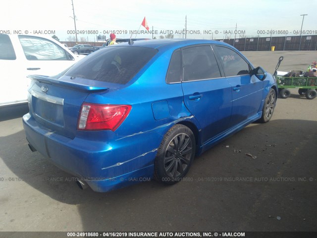 JF1GE76639G505867 - 2009 SUBARU IMPREZA WRX BLUE photo 4