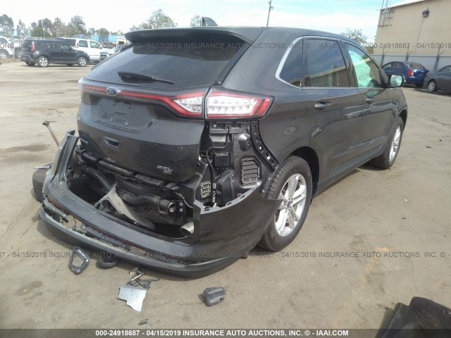 2FMPK4J86GBB53667 - 2016 FORD EDGE SEL GRAY photo 4