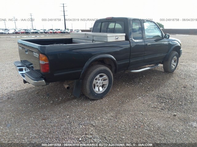 4TASN92N3XZ444451 - 1999 TOYOTA TACOMA XTRACAB PRERUNNER Dark Blue photo 4