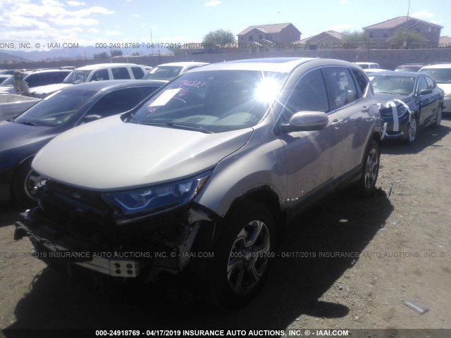 2HKRW2H5XJH693438 - 2018 HONDA CR-V EX TAN photo 2