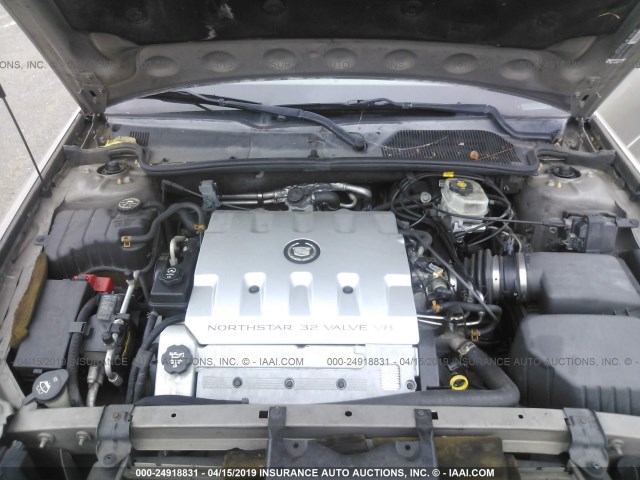 1G6KF57933U291053 - 2003 CADILLAC DEVILLE DTS GRAY photo 10