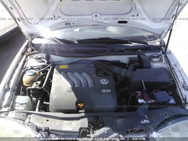 3VWSK69MX2M068539 - 2002 VOLKSWAGEN JETTA GLS WHITE photo 10