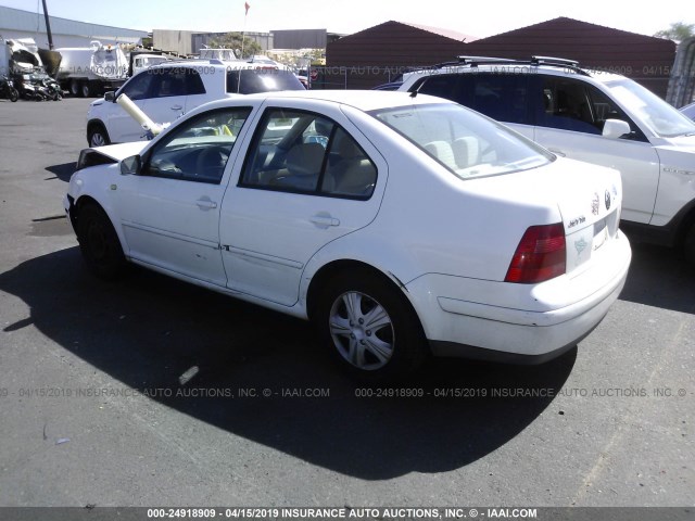 3VWSK69MX2M068539 - 2002 VOLKSWAGEN JETTA GLS WHITE photo 3