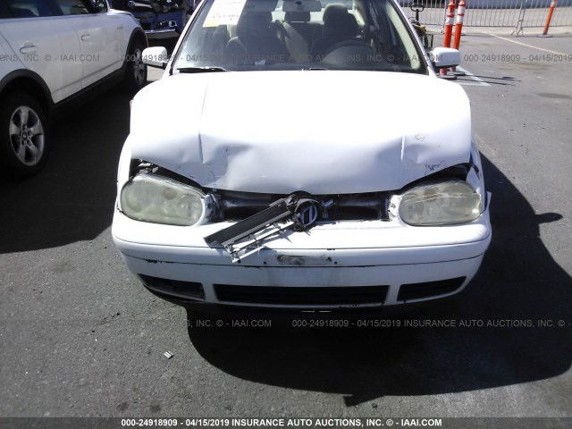 3VWSK69MX2M068539 - 2002 VOLKSWAGEN JETTA GLS WHITE photo 6