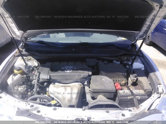 4T1BF3EK6AU061698 - 2010 TOYOTA CAMRY SE/LE/XLE SILVER photo 10
