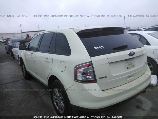 2FMDK38C68BA51455 - 2008 FORD EDGE SEL CREAM photo 3