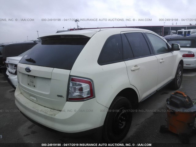 2FMDK38C68BA51455 - 2008 FORD EDGE SEL CREAM photo 4