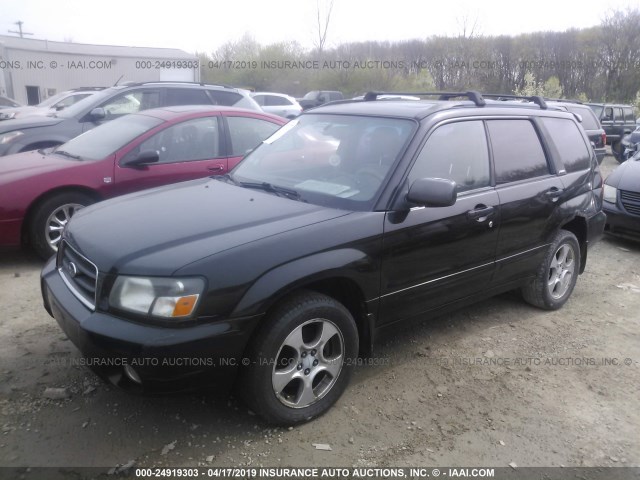 JF1SG65613H715241 - 2003 SUBARU FORESTER 2.5XS BLACK photo 2