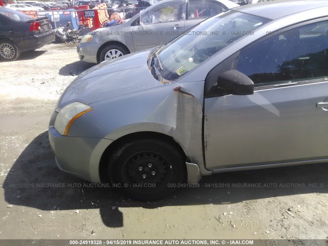 3N1AB61E08L646412 - 2008 NISSAN SENTRA 2.0/2.0S/2.0SL GRAY photo 6